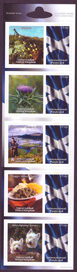 (image for) UK0058 Scottish Icons Universal Mail Stamps Dated: 06/16